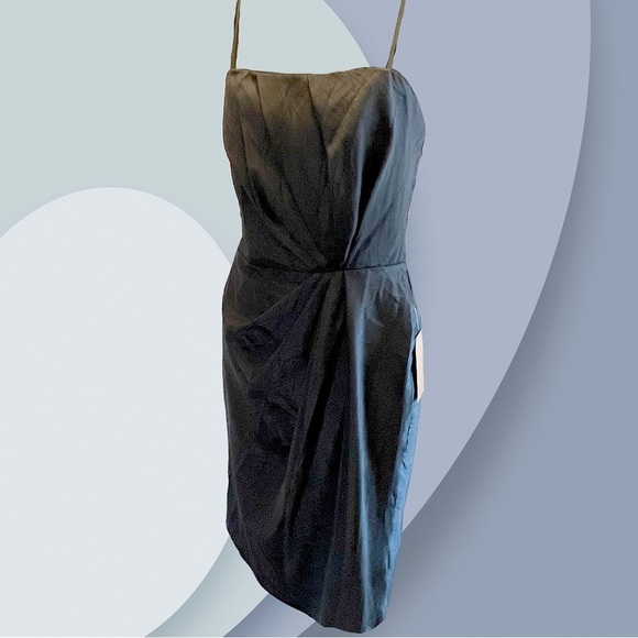 WTOO Black Shantung Strapless Dress Size 10 - Picture 2 of 10